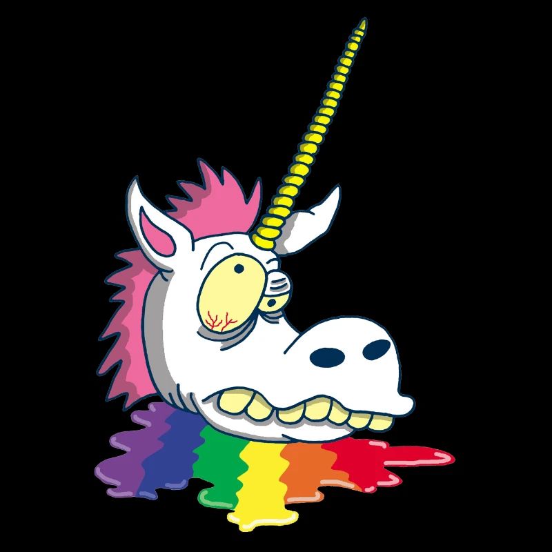 Tête coupée d'une licorne