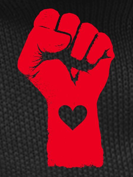 Red Fist with Heart