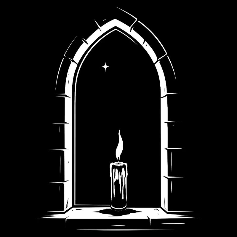 Imbolc candle in the window