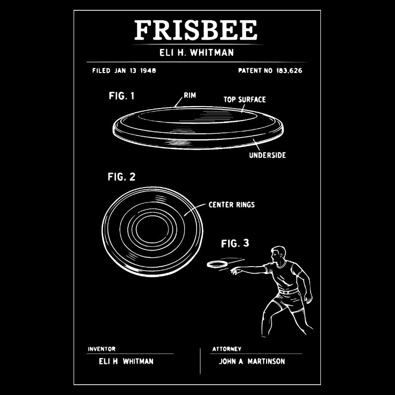 Frisbee Patent Blueprint Retro