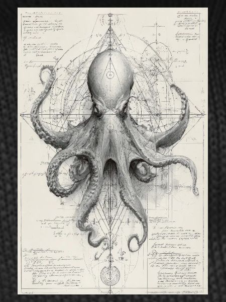 Geometric Octopus Blueprint