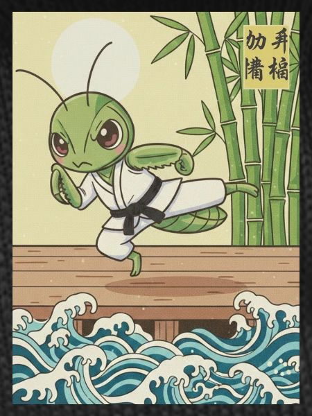 Kawaii Martial Arts Praying Mantis