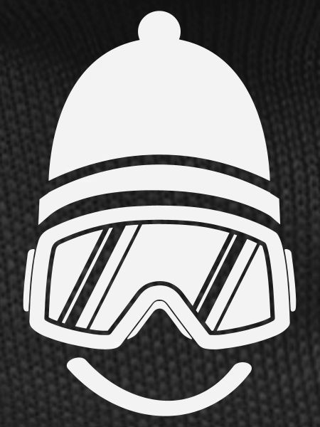 Smileface Ski Goggles Silhouette