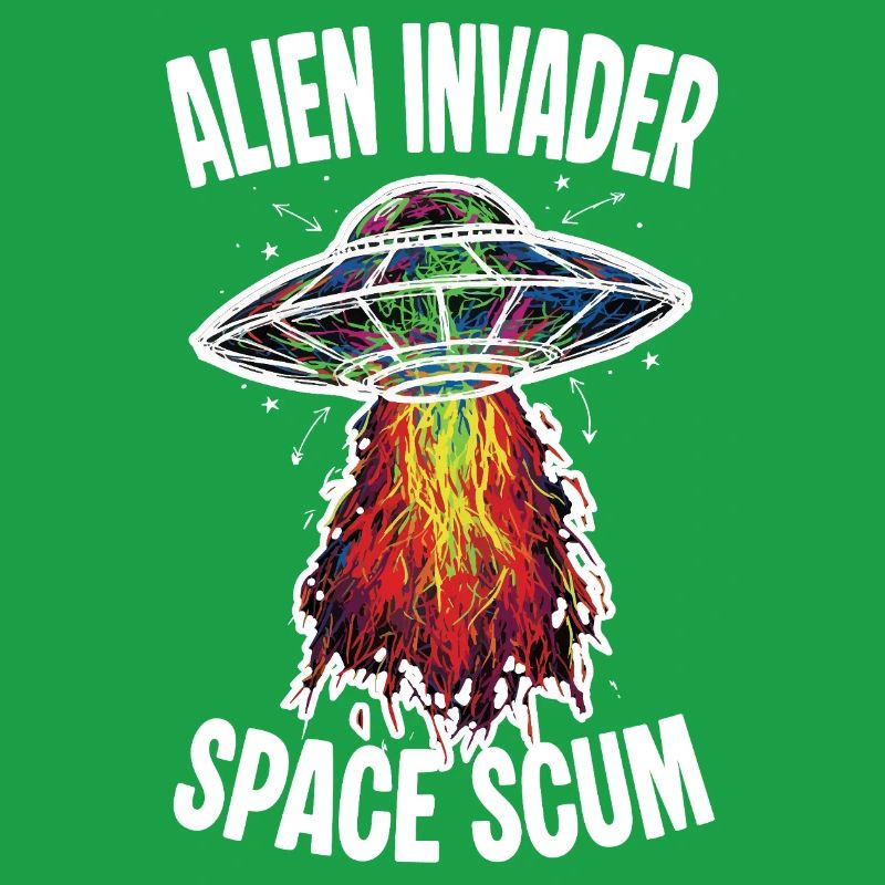 UFO Alien Invader Space Scum Scribble