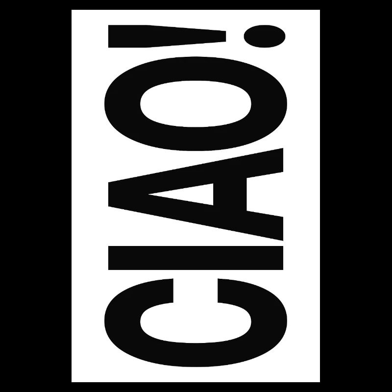 Ciao Typografie Vertikal Minimal Design