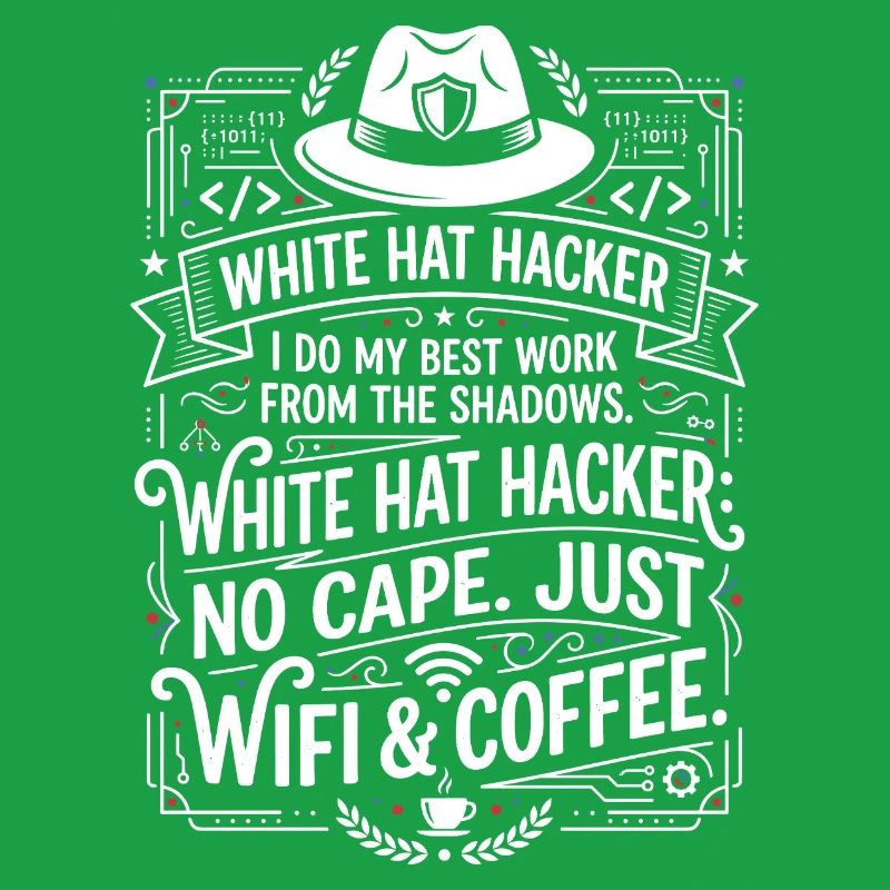 White Hat Hacker Wifi And Coffee