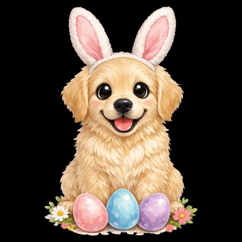 Golden Retriever Goldie Easter Bunny Ears