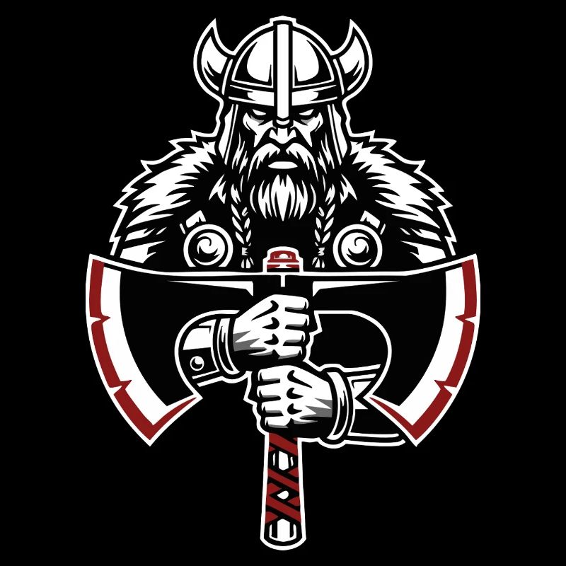 Bouclier Viking Runes Entrelacs Celtiques Mascotte