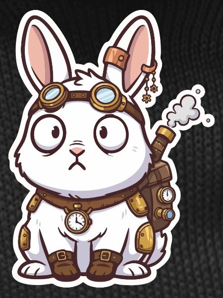 Steampunk Bunny Messenger Backpack Steam