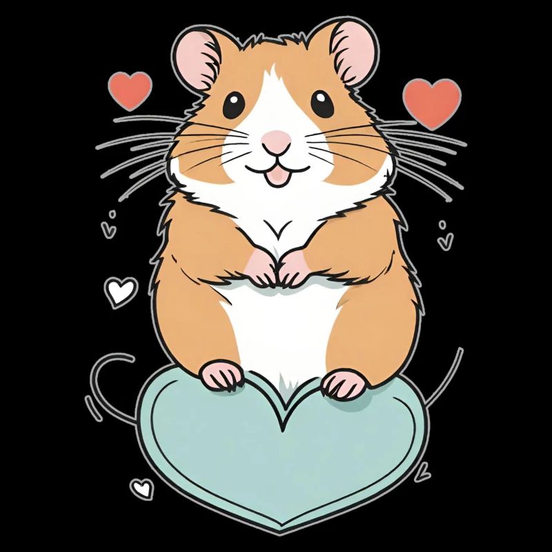 Hamster with heart
