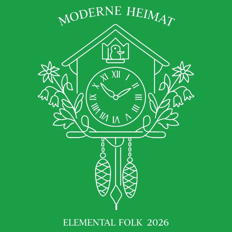 Modern Home Cuckoo Clock Elemental Folk