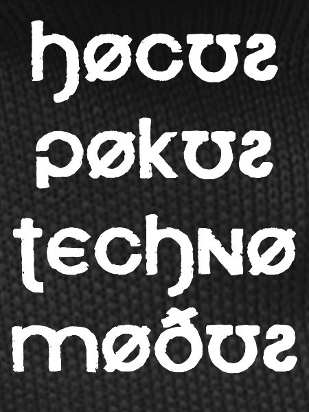 Hocus Pocus Techno Mode Font