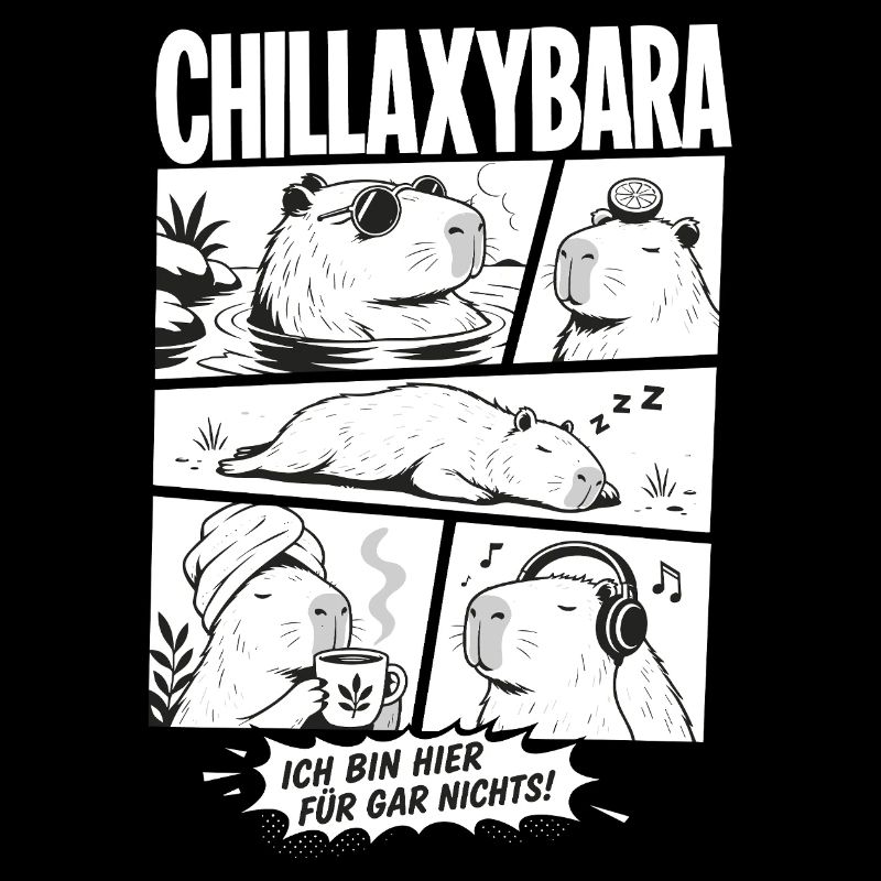 Chillax Capybara Lustiger Comic Stil