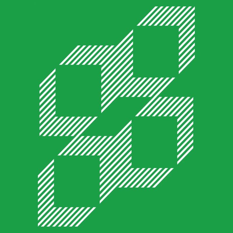 Geometric Stripe Squares Grid