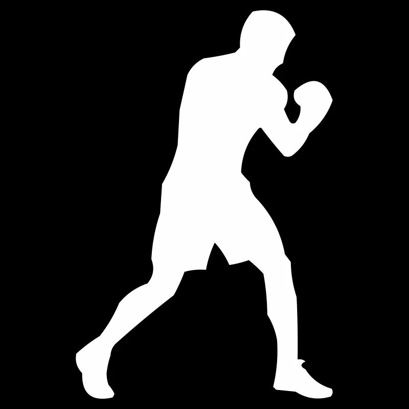 Silhouette de boxeur en mouvement