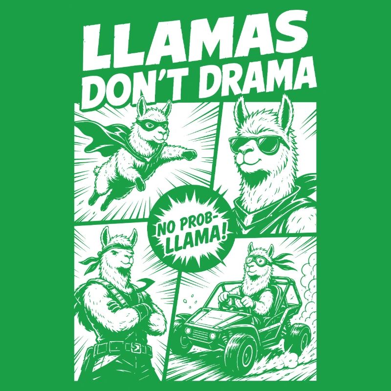 Llama Mode Action Comic