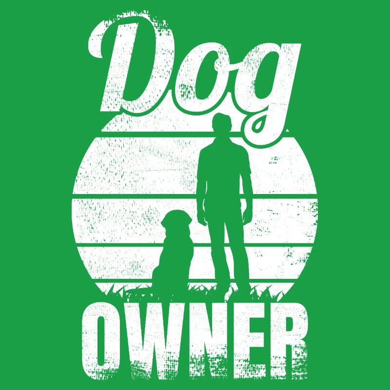 Hundebesitzer Silhouette mit Hund