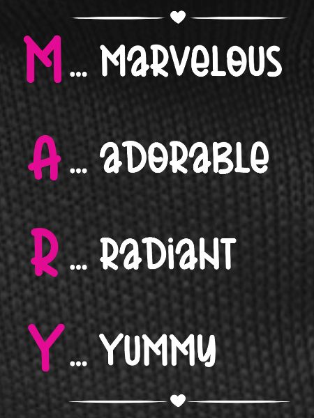 Mary Name Acrostic