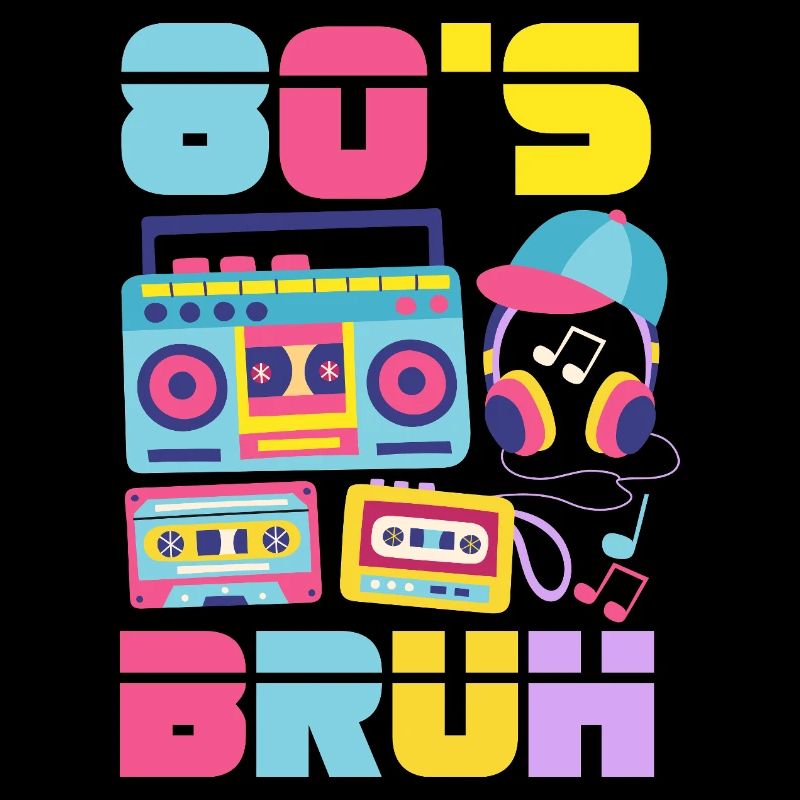 Retro Back to the 80s Vintage Design
