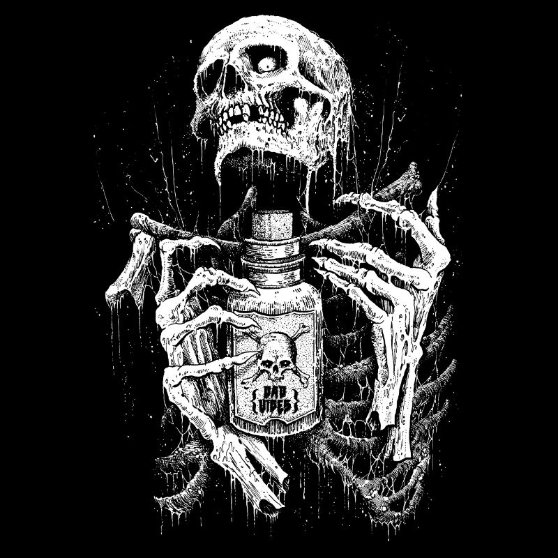 Dripping Skeleton Monochrome