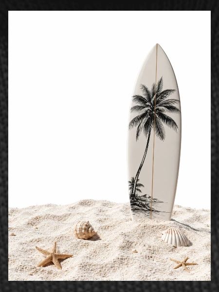 Surfboard in the sand