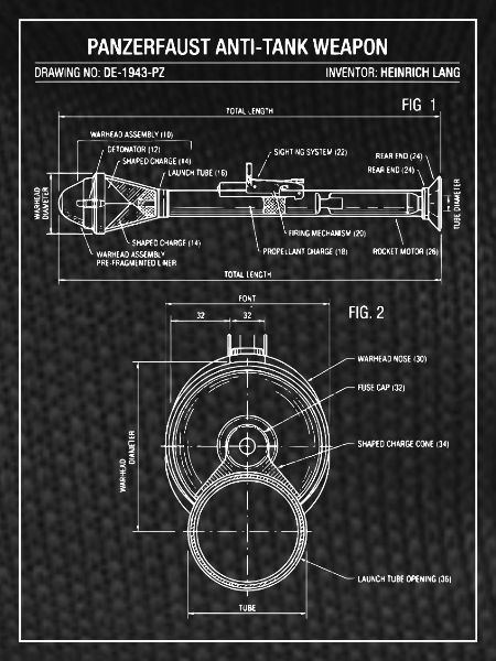 Panzerfaust-Panzerabwehr-Bauplan