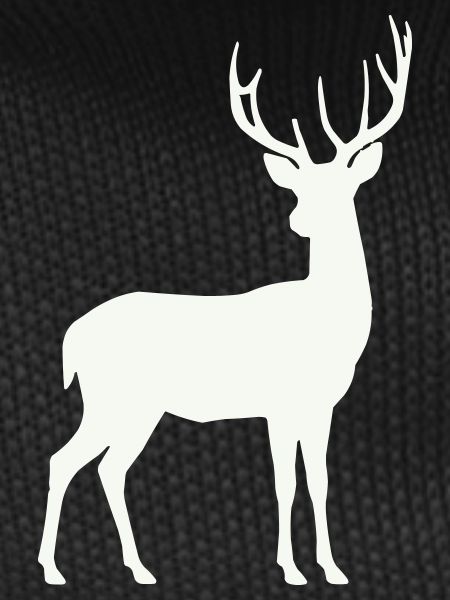 Deer silhouette in the moonlight