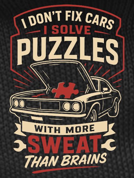I Solve Puzzles Car Mechanic