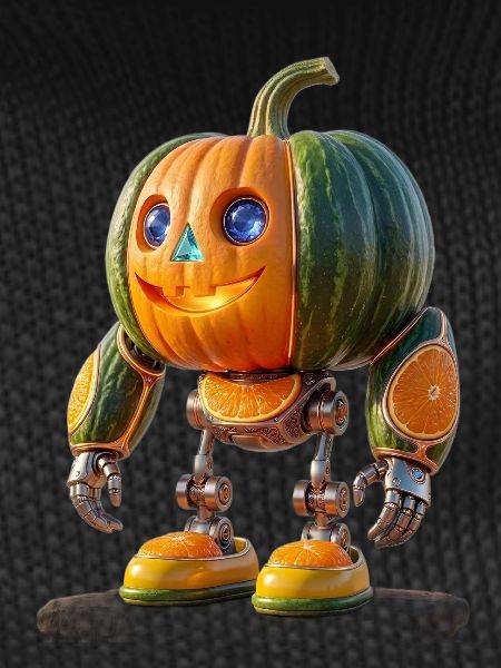Pumpkin Robot Jack-o'-Lantern