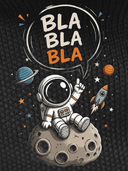Astronaut Blabla on the Moon