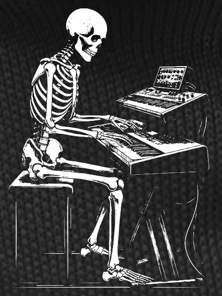 Skelett im Keyboard Studio