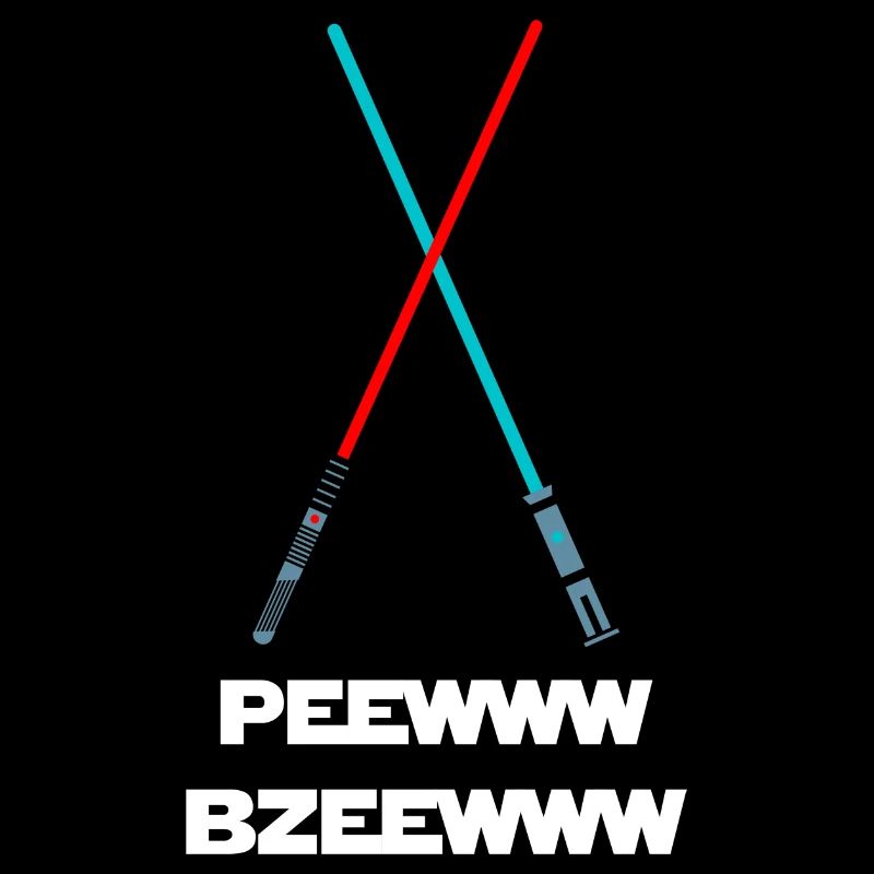 peewww bzeewww drôle de sabre laser conception de mots lumineux