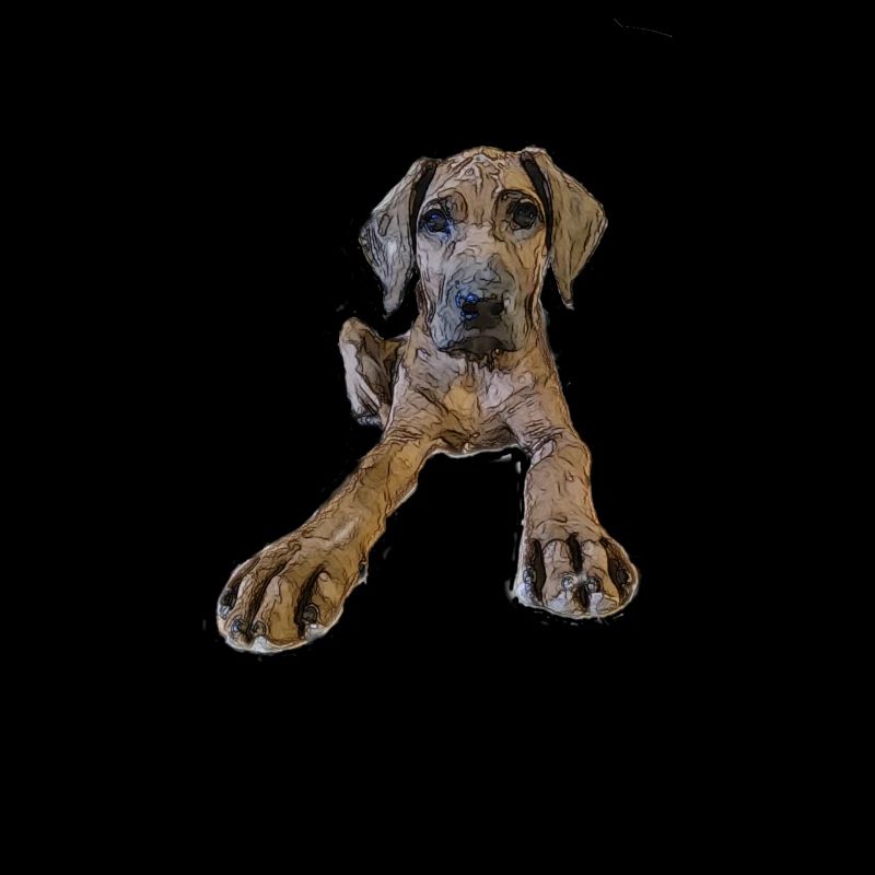 Dog puppy with curious look