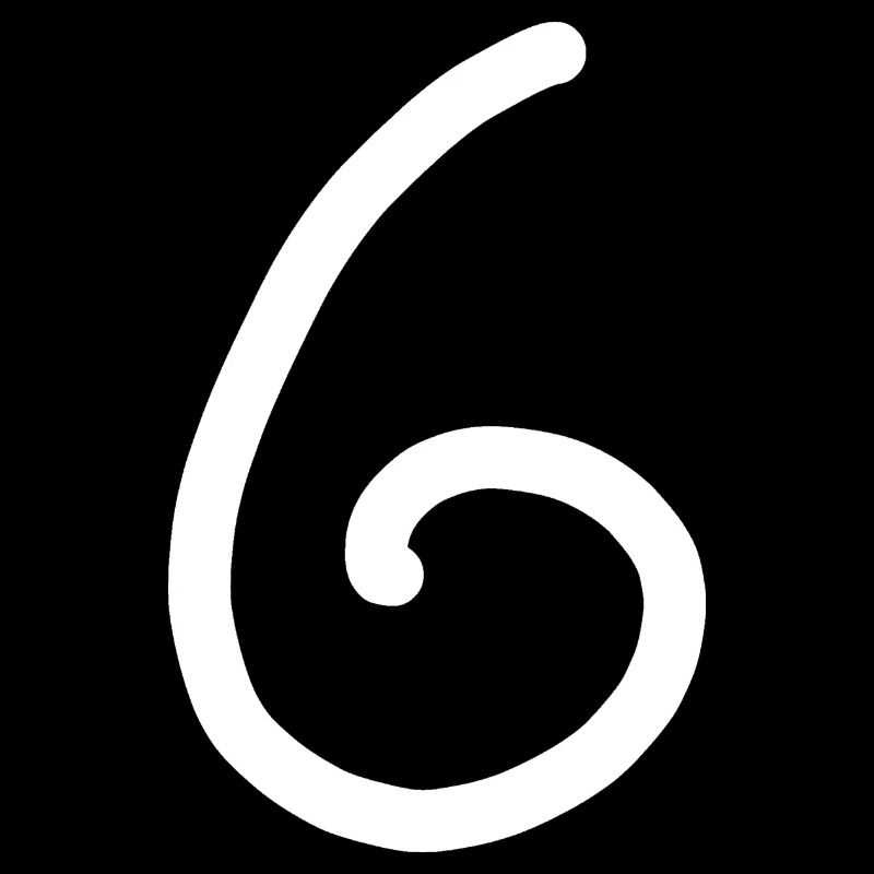 6 Numéro six numéro blanc anniversaire