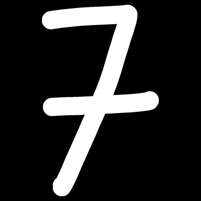 7 Numéro sept numéro blanc anniversaire