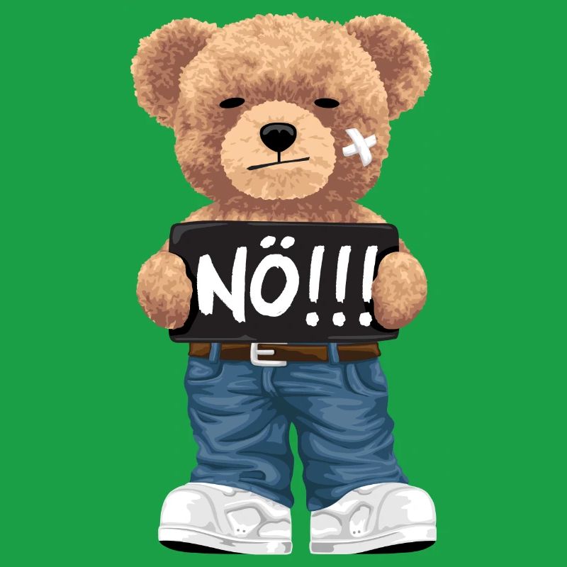 Nope with Teddy Bear funny comic for naysayers