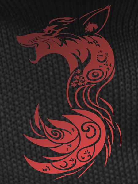 Red Tribal Fantasy Fox