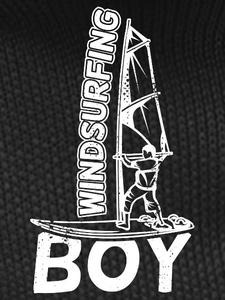 Funny windsurfer boy