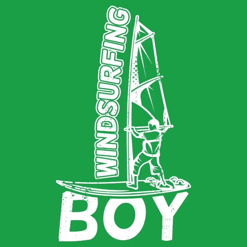 Funny windsurfer boy