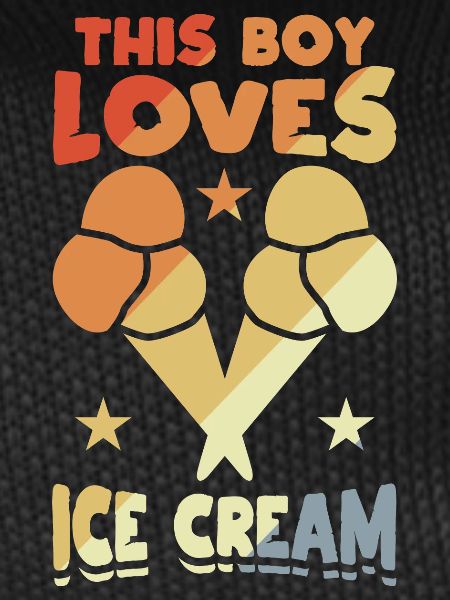 This boy loves ice cream
