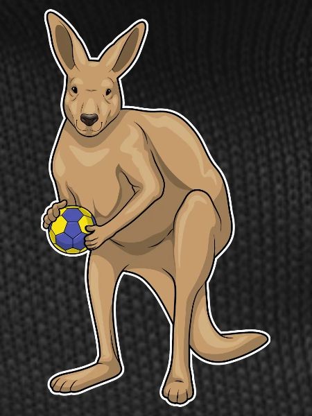 Kangaroo Handball Player Handball