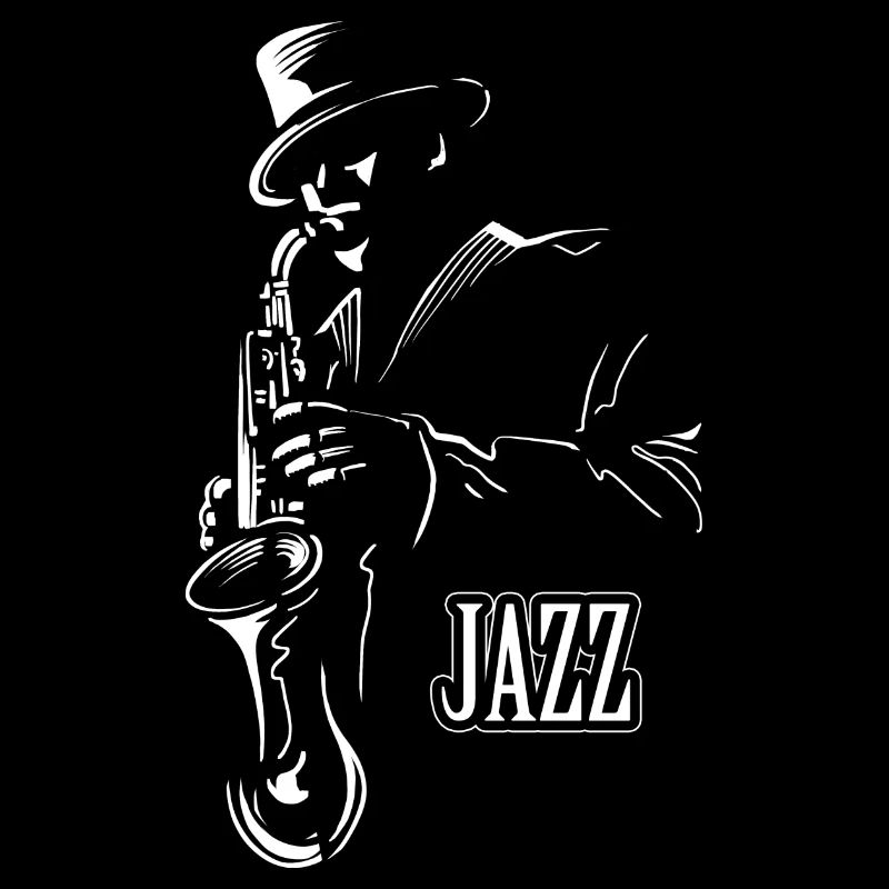 Jazz Sax Noir et Blanc