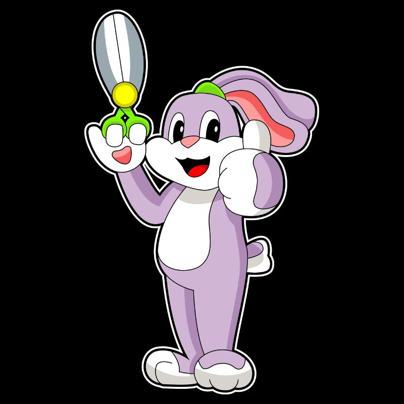 Ciseaux de coiffeur lapin