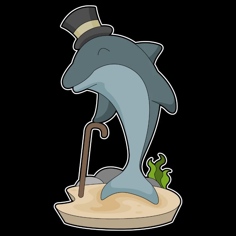 Dolphin Gentleman Top Hat