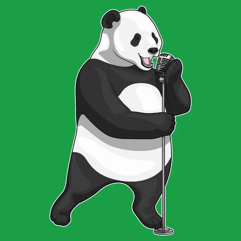 Panda Singer Chant au micro