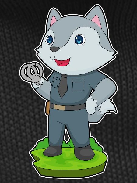 Wolf Policeman Handcuffs Police