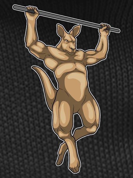 Kangaroo Bodybuilder Pull-Ups Bodybuilding