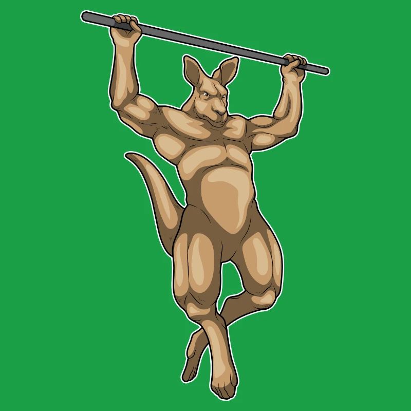 Kangaroo Bodybuilder Pull-Ups Bodybuilding