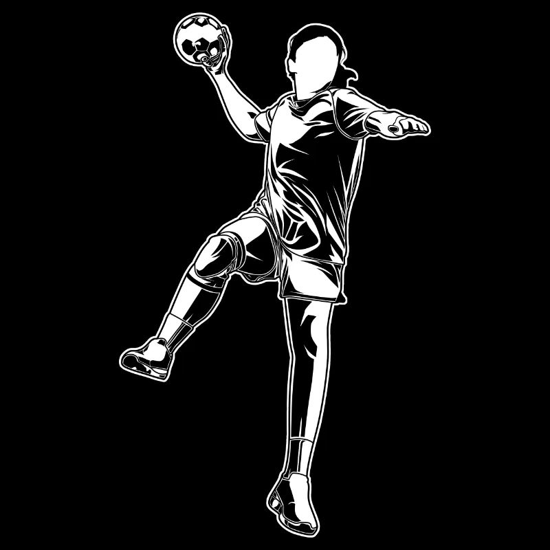 Weiblicher Handballer