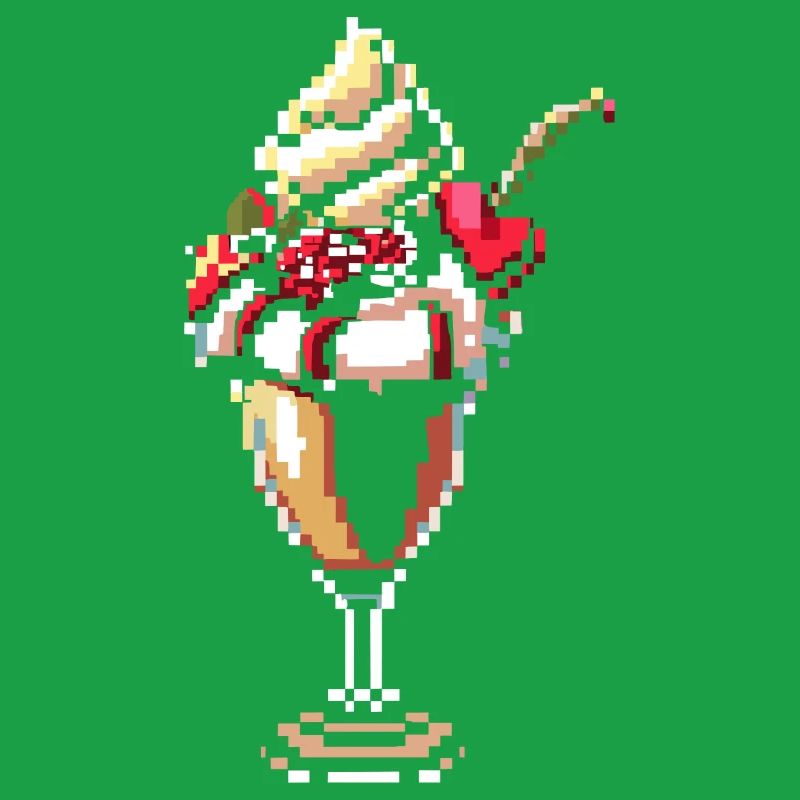 Graphique pixel de coupe glacée